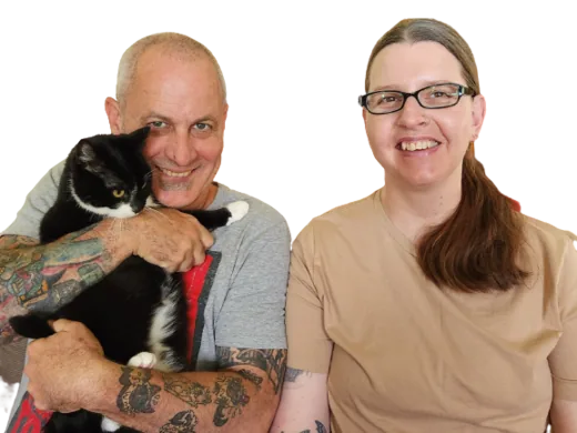 Roland and Tammy, owners of Lions Lick Cat Boarding